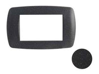 PLACCA 3 POSTI MILLENNIUM NERO FLASH- - 3 posti - mm.123x84h. (7843.TN) - 15 pezzi MARLANVIL