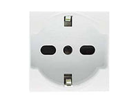 PRESA SICUREZZA SCHUKO TRIVALENTE AQUA- - 2 poli+terra 10/16 SCHUKO c/sicurezza (7648.I) - 3 pezzi MARLANVIL