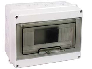 CENTRALINO DA PARETE CON SPORTELLO FUME' IP65 SERIE ITALIA  mm.200x90x160h. per 4/8 moduli  11W (92.08)    MARLANVIL