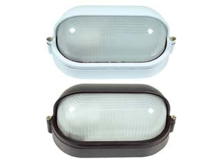 PLAFONIERA A PALPEBRA IN ALLUMINIO PER ESTERNO  60w IP54 mm.210x105x110h. bianco    SYNTESY