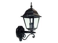 LANTERNA CON BRACCIO INFERIORE LAVORATO MODELLO NEW YORK  60w IP44 mm.192x370h. colore nero    SYNTESY