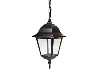 LANTERNA CON CATENA MODELLO NEW YORK  60w IP44 mm.150x150x970h. colore nero    SYNTESY