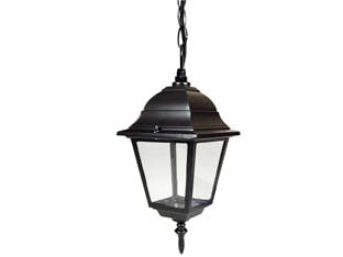 LANTERNA CON CATENA MODELLO NEW YORK  60w IP44 mm.150x150x970h. colore nero    SYNTESY