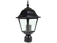 LANTERNA PER PALO MM.60 MODELLO NEW YORK  60w IP44 nero mm.150x367h. colore nero    SYNTESY