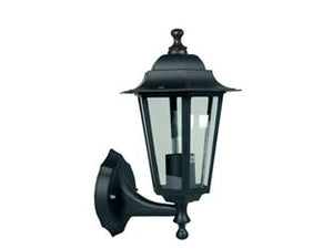 LANTERNA CON BRACCIO INFERIORE MODELLO BERLINO  60w IP44 mm.215x325h. colore nero    SYNTESY