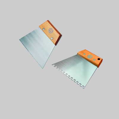 SPATOLA PER BOSTIK C/IMPUGNATURA IN LEGNO '541' PAVAN 100 mm - Dentatura a greca 5x7 mm - 6 pezzi- PAVAN