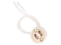 PORTALAMPADA IN STEATITE PER LAMPADE ALOGENE 230V- colore bianco - 10 pezzi