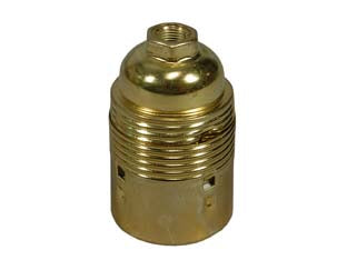 PORTALAMPADA E27 IN ACCIAIO OTTONATO - 5 pezzi