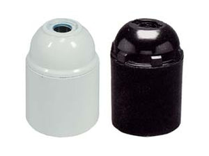 PORTALAMPADA E27 TERMOPLASTICO LISCIO- - colore nero - 10 pezzi