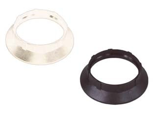 GHIERA TERMOPLASTICA PER PORTALAMPADA E14- - colore nero - 10 pezzi