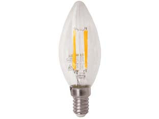 LAMPADA FILO LED OLIVA CHIARA E14- - 4w  E14 - 2700  °K calda - 470lm - 320  ° - 5 pezzi DURACELL LIGHTING
