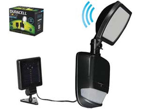 FARETTO REGOLABILE SOLARE LED CON SENSORE  mm.386x128x50  120 lumen    DURACELL LIGHTING