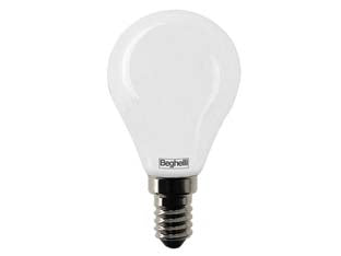 LAMPADA LED SFERA TUTTOVETRO E14- - 5w - 4000  °K naturale - 600 lm - 45x80h - 5 pezzi BEGHELLI