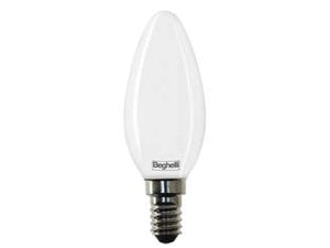 LAMPADA LED OLIVA TUTTOVETRO E14- - 5w - 3000  °K calda - 600 lm - 32x102h - 5 pezzi BEGHELLI