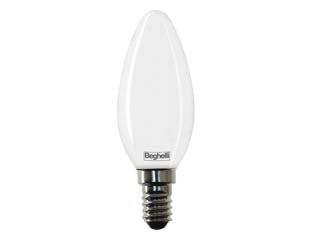 LAMPADA LED OLIVA TUTTOVETRO E14- - 5w - 6500  °K fredda - 600 lm - 32x102h - 5 pezzi BEGHELLI