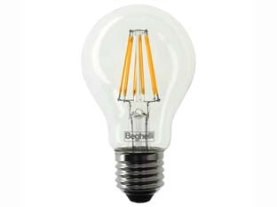 LAMPADA FILO LED GOCCIA ZAFIRO E27- - 12W - 2700  °K calda - 1600 lm - 60x108h - 2 blister BEGHELLI