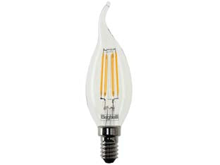 LAMPADA FILO LED COLPO DI VENTO ZAFIRO E14- - 4W- 2700  °K calda - 470 lm - mm.35x122h - 5 pezzi BEGHELLI
