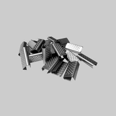 SIGILLI IN ACCIAIO PER REGGETTE IN PLASTICA 16x28 mm, Spess. 0,5 mm - Conf. 3000 pezzi