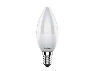 LAMPADA LED OLIVA OPALE E14- - 49w - E14 - 6500  °K fredda - 470 lm - cl. en.F - 10 pezzi SYNTESY