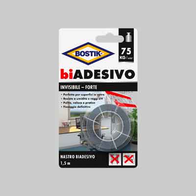 NASTRO BIADESIVO 'INVISIBILE' BOSTIK mm 19x1,5mt - BOSTIK