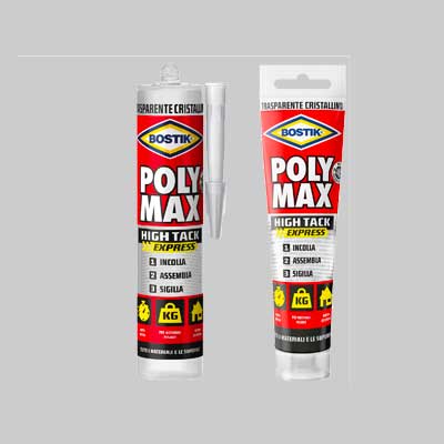 SIGILLANTE 'POLY MAX HIGH TACK EXPRESS CRISTAL' BOSTIK 115 gr - Tubetto - BOSTIK