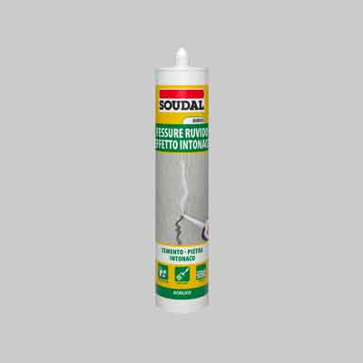SILICONE ACRILICO EFFETTO INTONACO SOUDAL 300 ml - Bianco Ruvido - SOUDAL