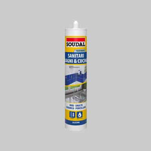 SILICONE ACETICO SANITARI SOUDAL 300 ml - Bianco - SOUDAL