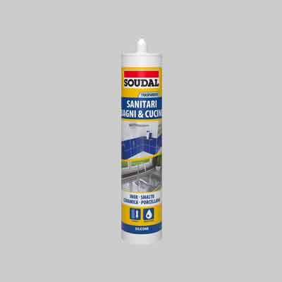 SILICONE ACETICO SANITARI SOUDAL 300 ml - Bianco - SOUDAL
