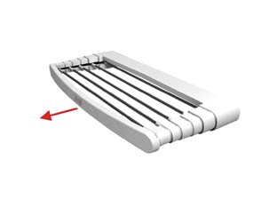 STENDIBIANCHERIA TELESCOPICO A PARETE CON 6 FILI TELEPACK  Telepack100 cm.100x38x6h. peso Kg.1,7 circa ml.7    GIMI