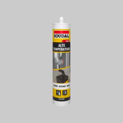 SILICONE ALTE TEMPERATURE SOUDAL 310 ml - Nero - SOUDAL