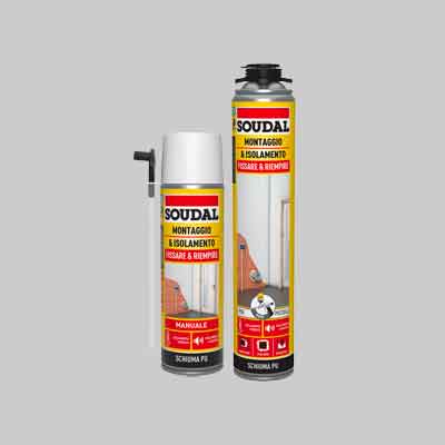 SCHIUMA POLIURETANICA UNIVERSALE SOUDAL 750 ml - Pistola - SOUDAL
