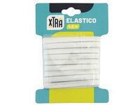 ELASTICO IN POLIESTERE E GOMMA BIANCO- - cm.480, largh. mm.5 - 10 blister XTRA