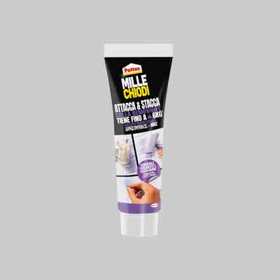 ADESIVO DI MONTAGGIO 'MILLECHIODI ATTACCA & STACCA' 44 gr - Col. Trasparente - PATTEX