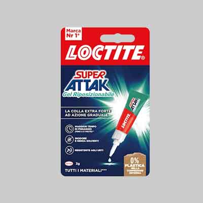 COLLA 'SUPER ATTAK GEL RIPOSIZIONABILE' 3 gr - LOCTITE