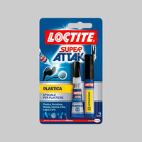 COLLA 'SUPER ATTAK PLASTICA' 2 gr + 4 ml - LOCTITE