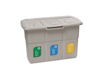 PATTUMIERA ECOPAT 3 SCOMPARTI PER RACCOLTA DIFFERENZIATA ART.433- - cm.75x37x50h. - 5 pezzi DEA HOME