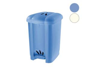 PATTUMIERA CAROLINA APERTURA A PEDALE  cm.31x36,5x50h. lt.30 panna    TONTARELLI