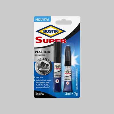 COLLA 'SUPER PLASTICA' BOSTIK 2 gr + 3 ml - BOSTIK