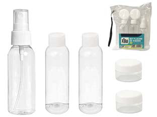 SET FLACONI DA VIAGGIO 5 PEZZI - 4 pezzi XTRA