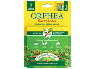 SALVALANA EMANATORI PER GRANDI ARMADI AL PROFUMO DI LEGNO DI CEDRO- - pz.2 - 24 pezzi ORPHEA