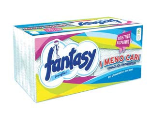 TOVAGLIOLI CARTA IL MENO CARO PZ.150 MONOVELO- - cm.33x33 - 10 pezzi FANTASY