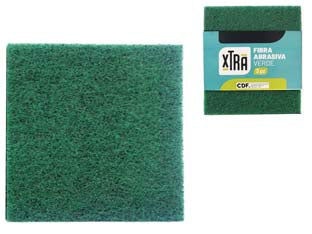 FIBRA ABRASIVA VERDE PZ.3- - cm.15x13,5x0,8 - 25 confezione XTRA
