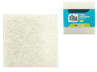 FIBRA ABRASIVA BIANCA PZ.3- - cm.15x13,5x0,8 - 25 confezione XTRA
