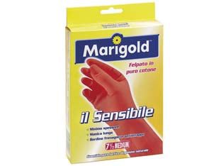 GUANTI DOMESTICI SENSIBILI MARIGOLD- - misura 7,5 - 12 pezzi VILEDA