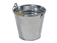 SECCHIO IN LAMIERA ZINCATA- - lt.8 ø cm.26x22h. - 2 pezzi IL CAMPO