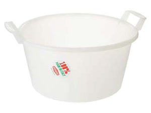 BACINELLA TONDA IN POLIETILENE COLORE NEUTRO- - ø cm.30x15,5h. da lt.7 - 4 pezzi STEFANPLAST