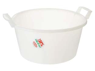 BACINELLA TONDA IN POLIETILENE COLORE NEUTRO- - ø cm.35 da lt.13 - 4 pezzi STEFANPLAST