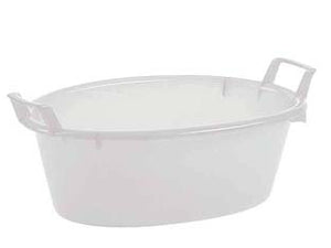 BACINELLA OVALE IN POLIETILENE BIANCA- - ø cm.55x20 da lt.23 - 2 pezzi STEFANPLAST