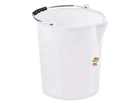 SECCHIO INDUSTRIALE GRADUATO IN POLIETILENE BIANCO- - ø mm.32x33h. lt.17 - 5 pezzi STEFANPLAST