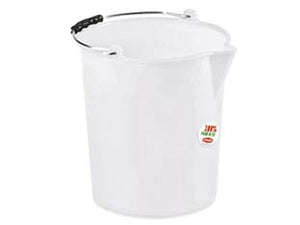 SECCHIO INDUSTRIALE GRADUATO IN POLIETILENE BIANCO- - ø mm.32x33h. lt.17 - 5 pezzi STEFANPLAST